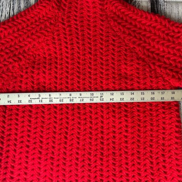 Vici Red Textured Turtleneck Sweater, Large, Kudrow, Heavy, Knit, NWOT, Warm - Picture 3 of 9